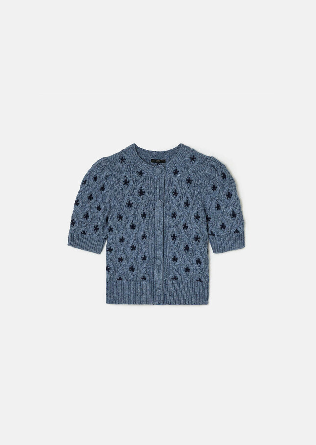 Georges vest midnight blue buttoned knit Night TARA JARMON CH