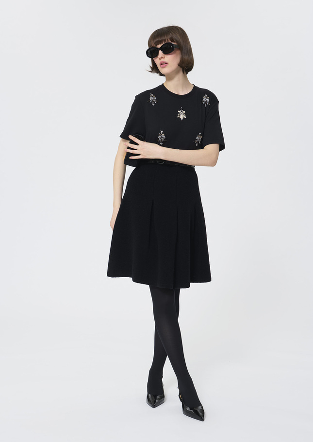 Jello Skirt black bouclé knit Black TARA JARMON CH