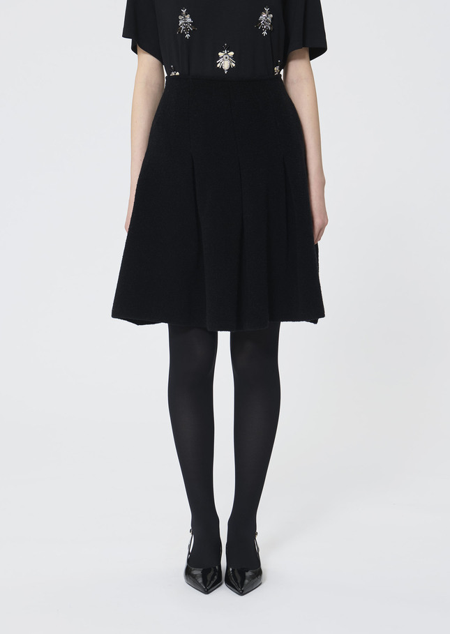 Jello Skirt black bouclé knit Black TARA JARMON CH