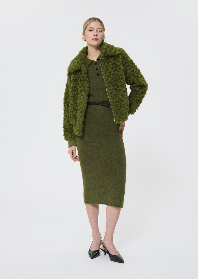 Janna skirt green brushed alpaca Green TARA JARMON CH