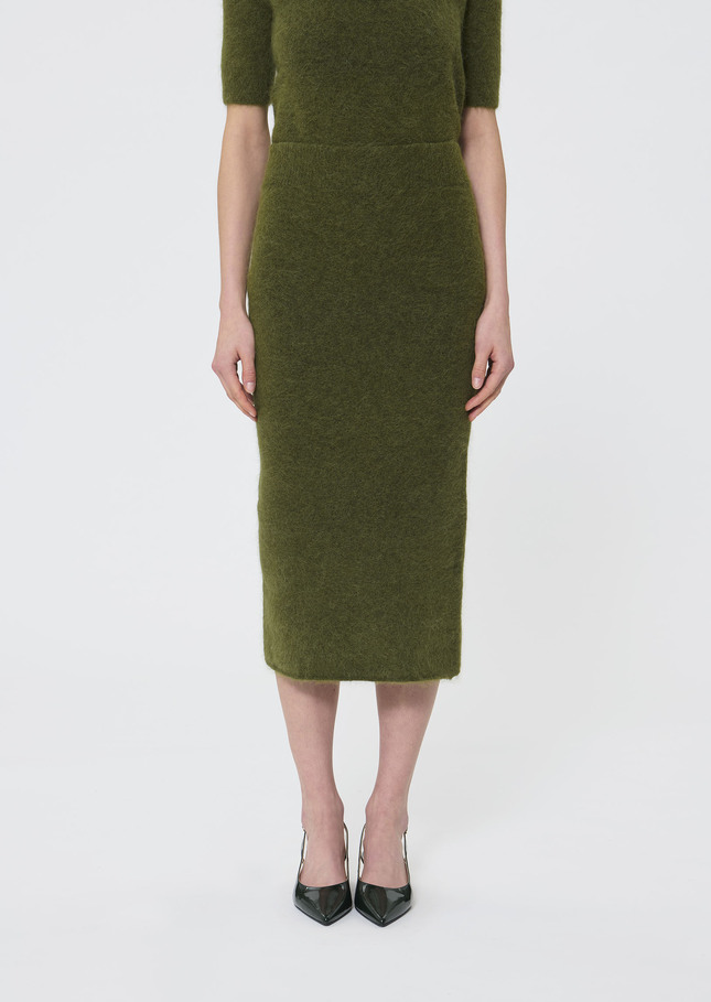 Janna skirt green brushed alpaca Green TARA JARMON CH