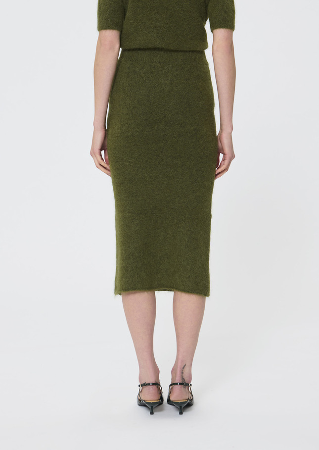 Janna skirt green brushed alpaca Green TARA JARMON CH