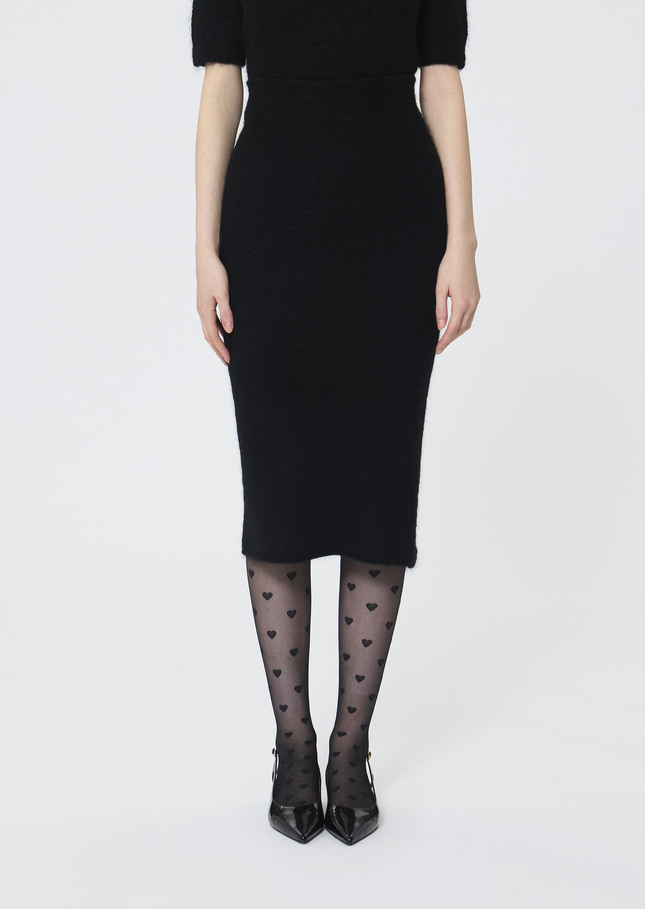 Janna skirt black brushed alpaca Black TARA JARMON CH