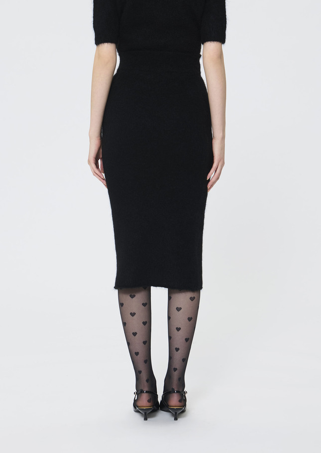 Janna skirt black brushed alpaca Black TARA JARMON CH