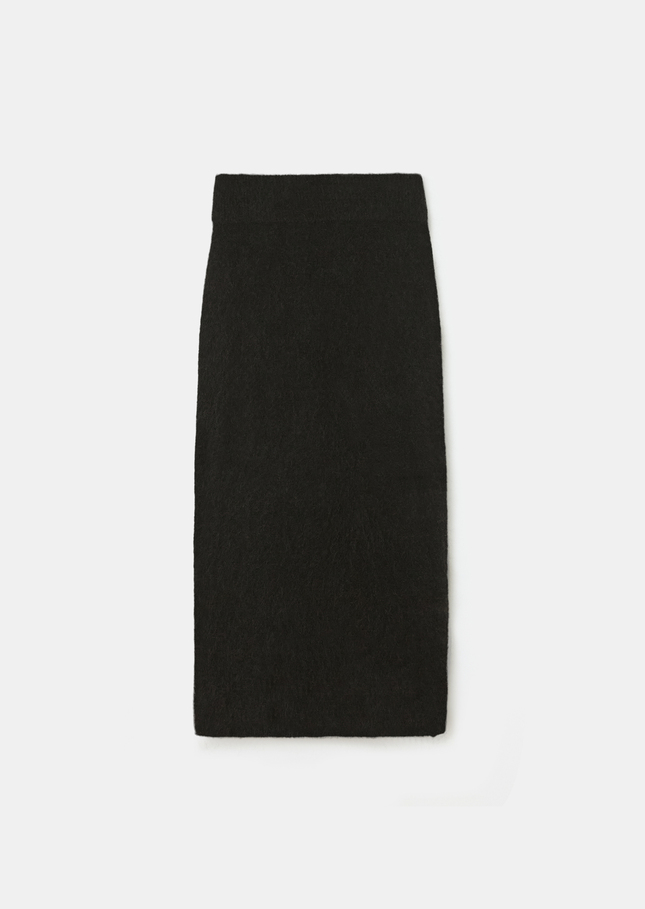 Janna skirt black brushed alpaca Black TARA JARMON CH