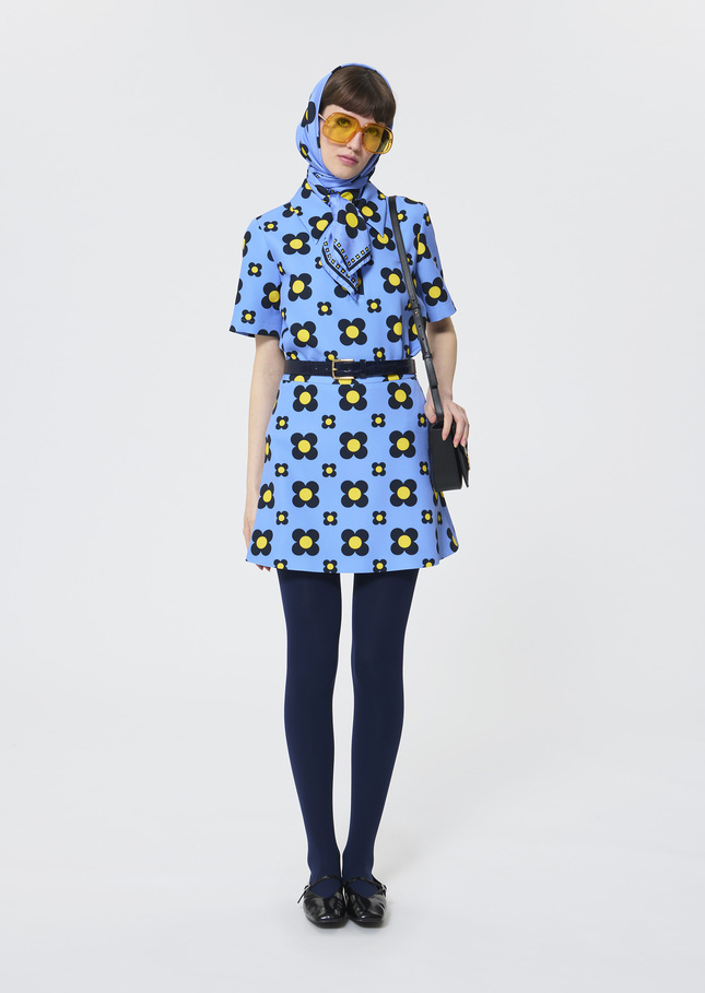 Jessy Skirt Sky blue floral print Horizon TARA JARMON CH
