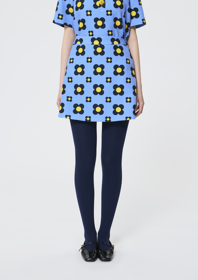 Jessy Skirt Sky blue floral print Horizon TARA JARMON CH