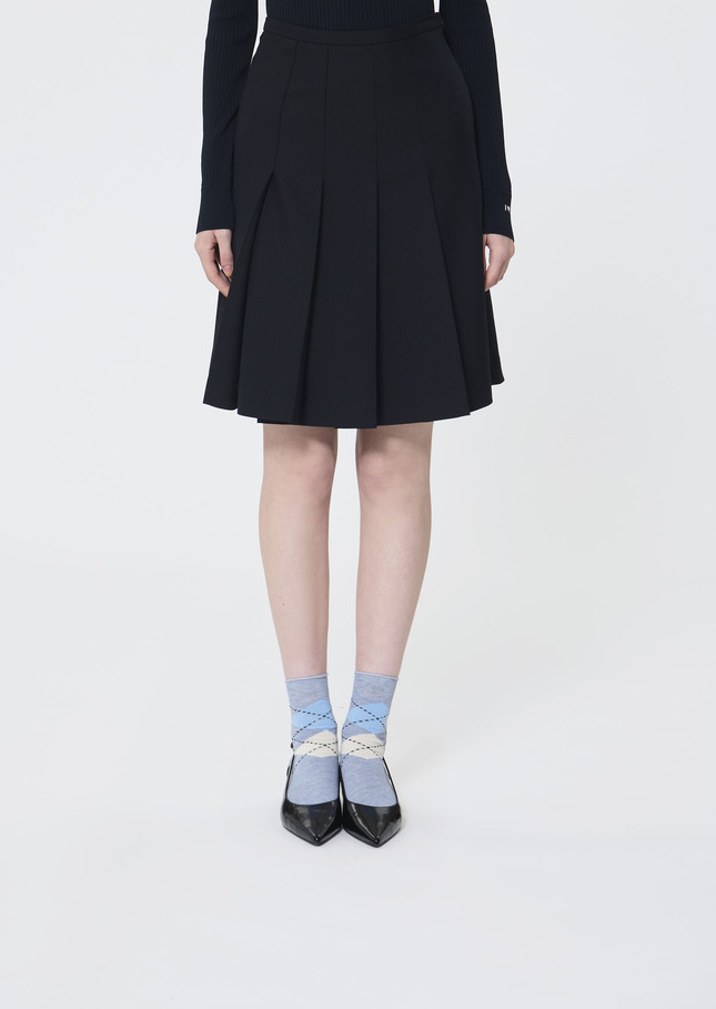 Jeanne skirt midnight blue in cold wool Night TARA JARMON CH