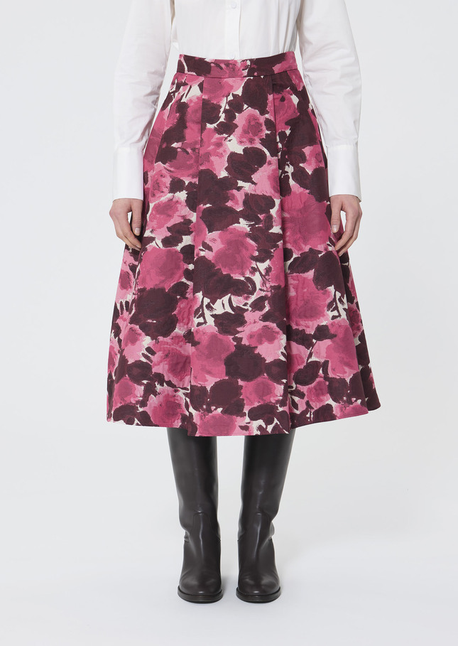 Joe Skirt ecru floral print Craie TARA JARMON CH