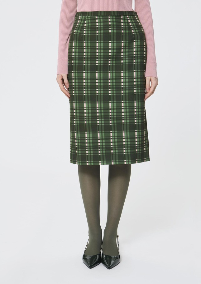 Jaden skirt green with a tartan check Cactus TARA JARMON CH