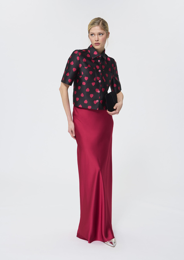 Jesta skirt red satin Garnet TARA JARMON CH