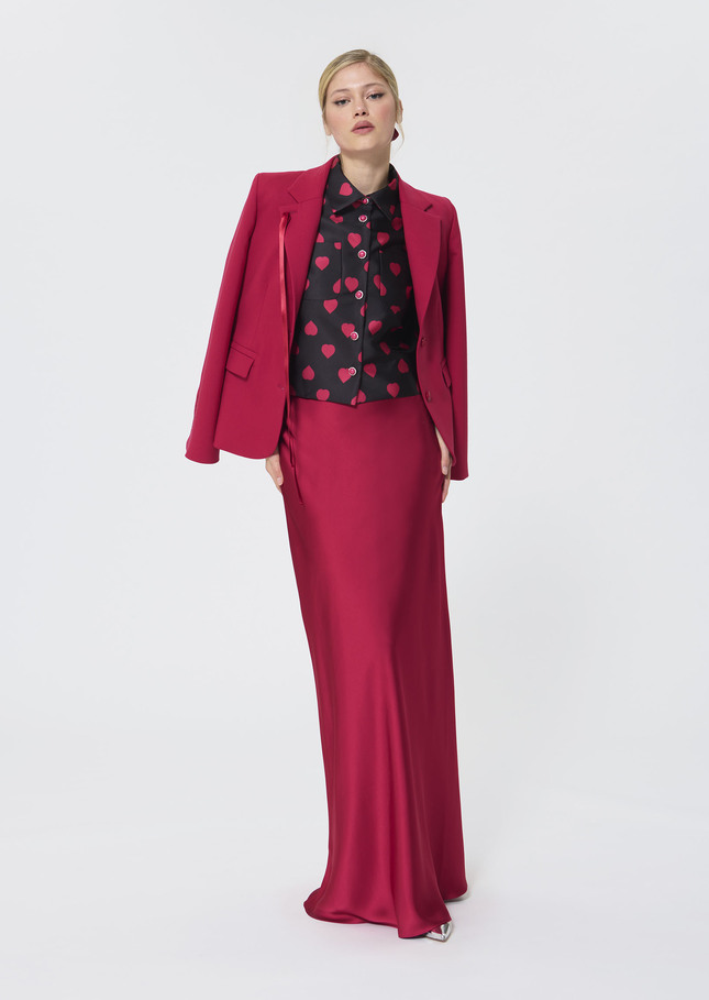 Jesta skirt red satin Garnet TARA JARMON CH