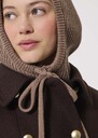 Agnes Hood beige wool Taupe color TARA JARMON CH