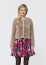 Gatsby Vest beige brushed knit Taupe color TARA JARMON CH