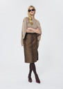 Jaden skirt beige leopard jacquard Nut brown TARA JARMON CH