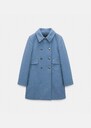 Marceau coat sky blue woolen cloth Horizon TARA JARMON CH
