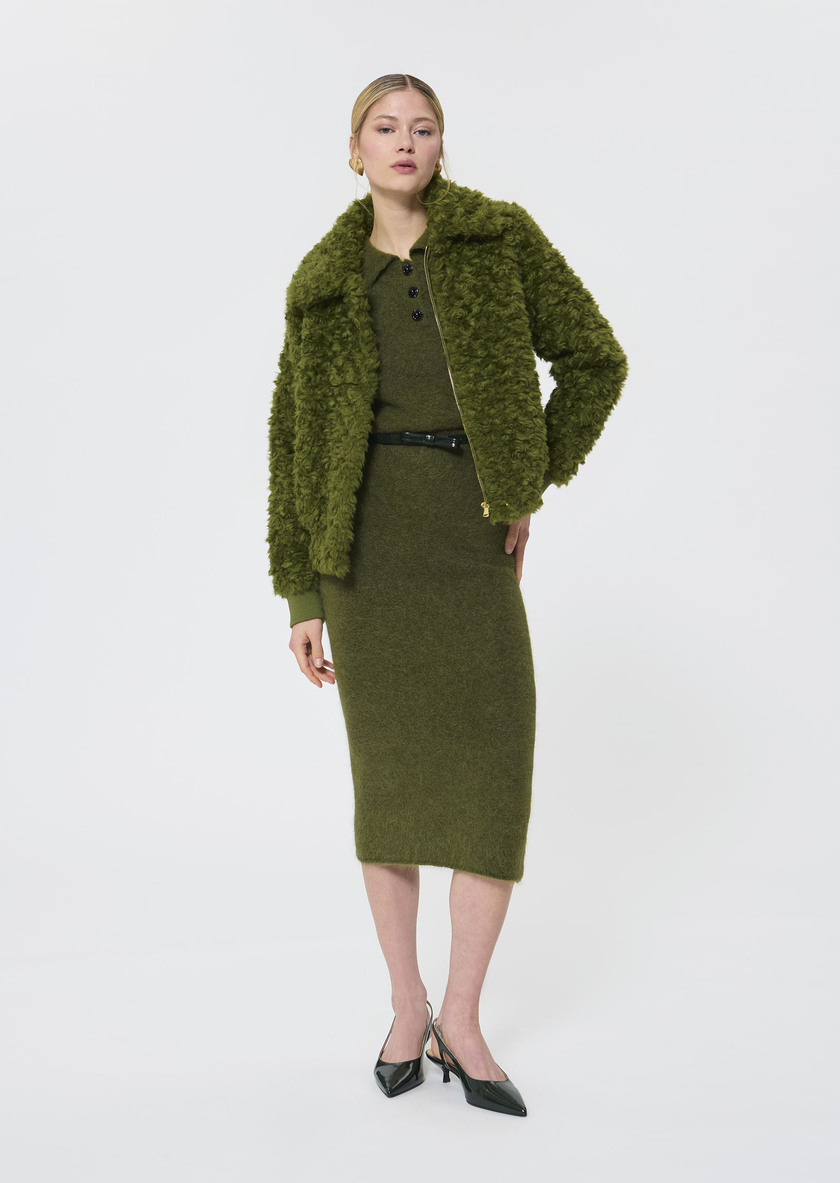 Janna skirt green brushed alpaca Green TARA JARMON CH