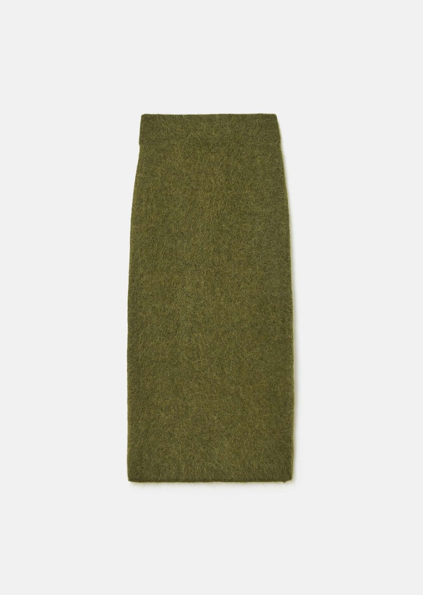 Janna skirt green brushed alpaca Green TARA JARMON CH