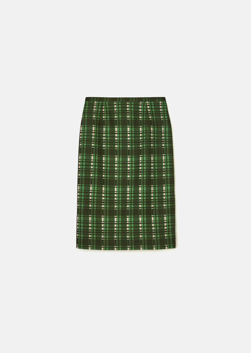 Jaden skirt green with a tartan check Cactus TARA JARMON CH