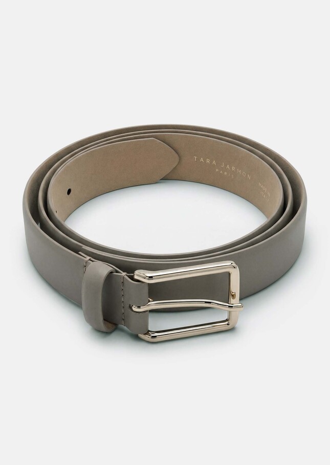 Louise Belt ecru smooth leather Craie TARA JARMON CH