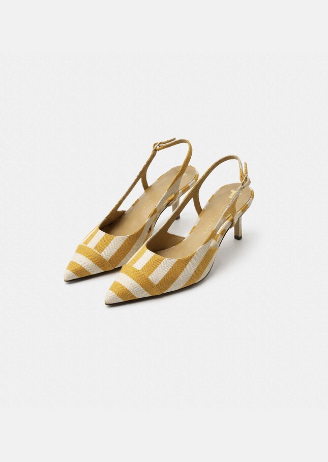 Ketty pumps yellow with stripes Mimosa TARA JARMON CH