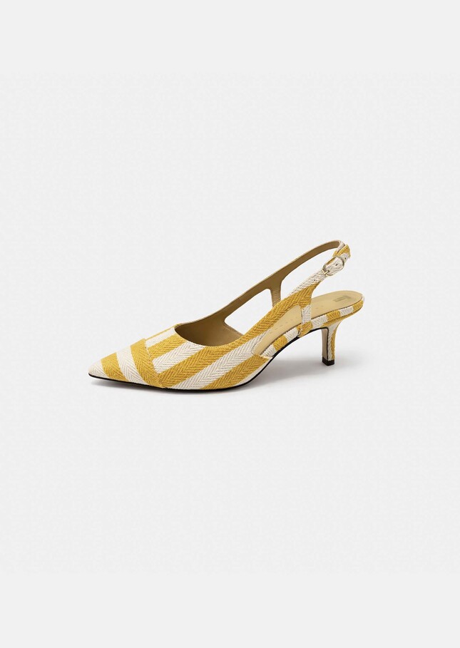 Ketty pumps yellow with stripes Mimosa TARA JARMON CH