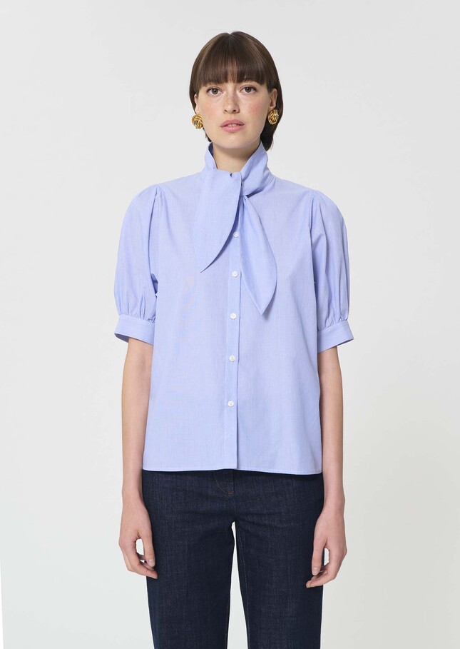 Candyce shirt blue with thin stripes Blue TARA JARMON CH