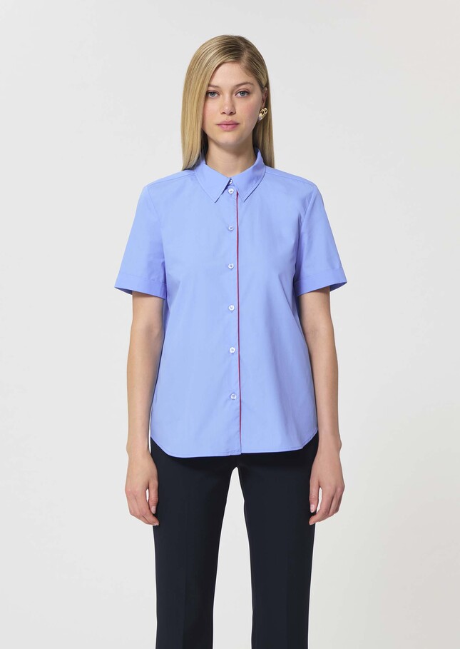 Cassie shirt sky blue poplin Horizon TARA JARMON CH
