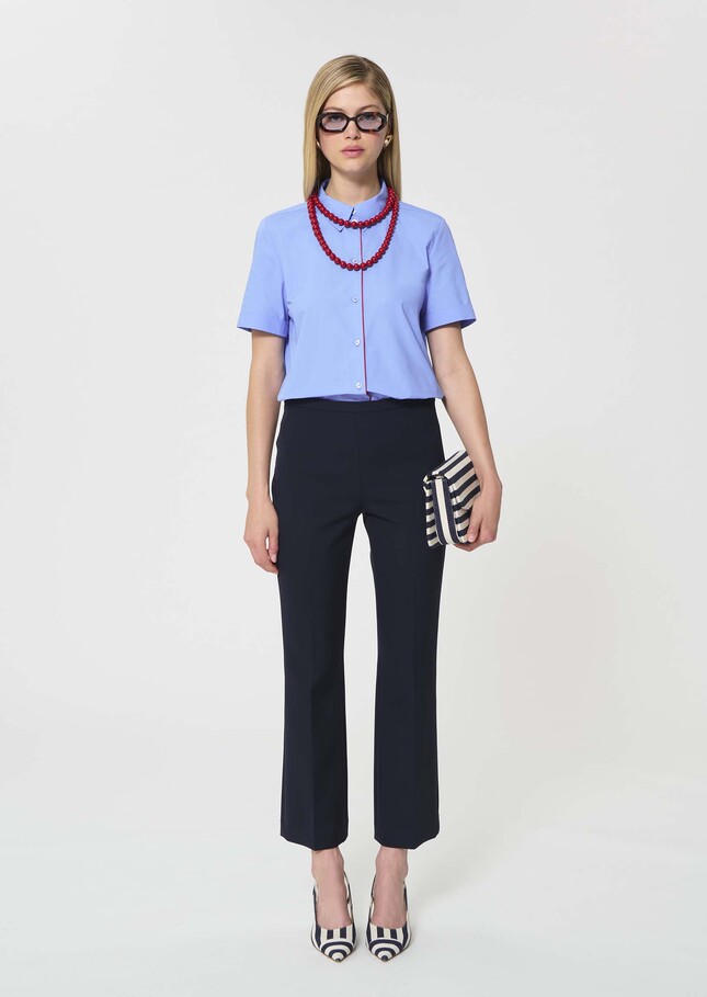 Cassie shirt sky blue poplin Horizon TARA JARMON CH