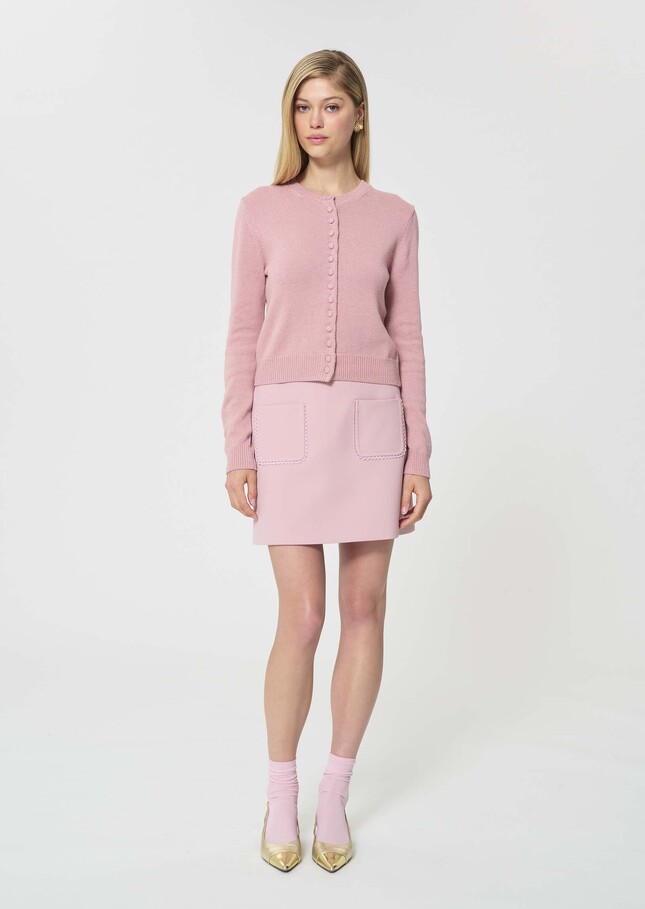 Gaia Vest pale pink cotton Blush TARA JARMON CH