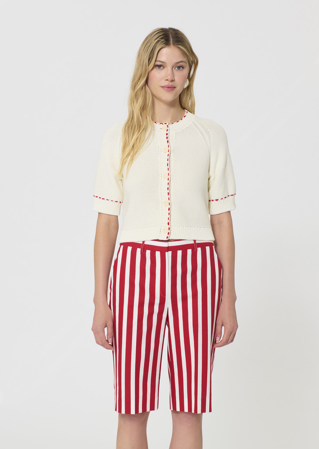 Gracy Vest ecru cotton Off-white TARA JARMON CH
