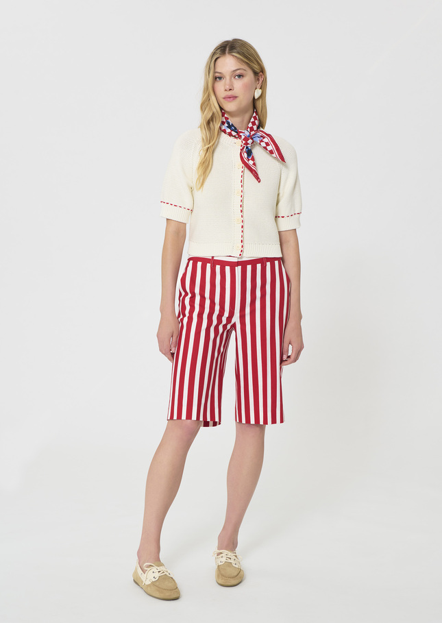 Gracy Vest ecru cotton Off-white TARA JARMON CH