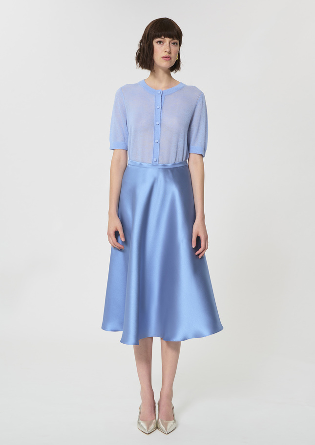 Josephine skirt sky blue duchess satin Horizon TARA JARMON CH