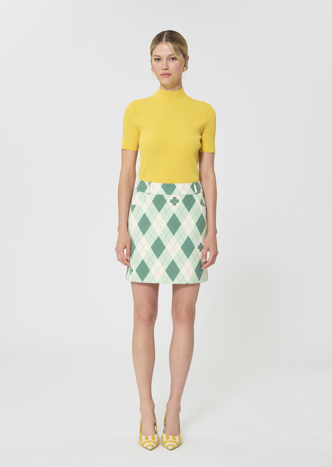 Janice Skirt ecru with patterns Jade TARA JARMON CH