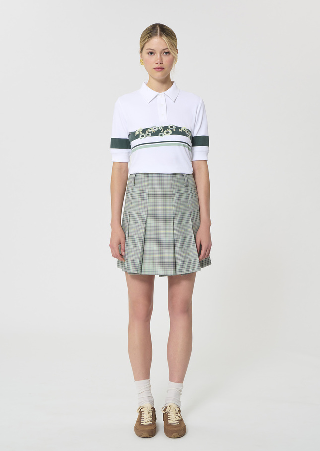 James Skirt Dark green Prince of Wales check Vert anglais TARA JARMON CH