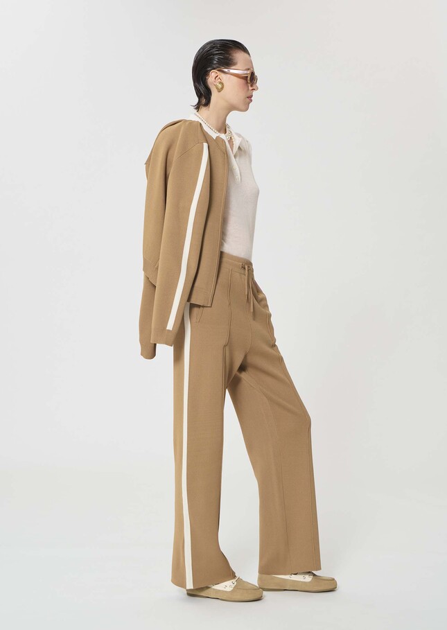 Parker Pants beige technical mesh Miel TARA JARMON CH