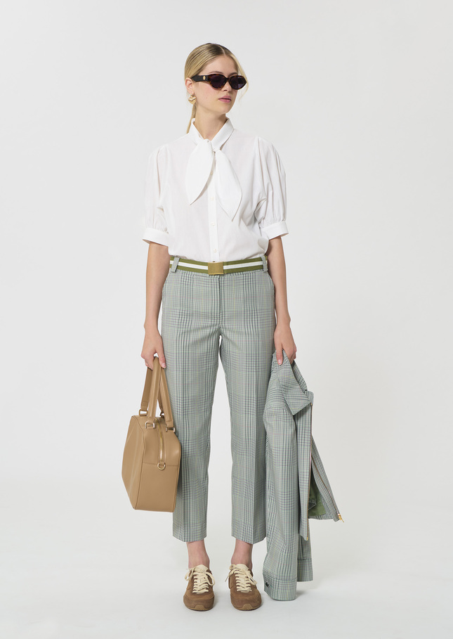 Polo Trousers Dark green Prince of Wales check Vert anglais TARA JARMON CH