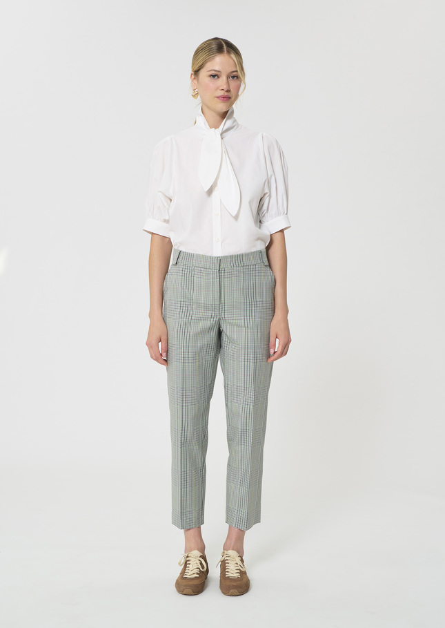 Polo Trousers Dark green Prince of Wales check Vert anglais TARA JARMON CH