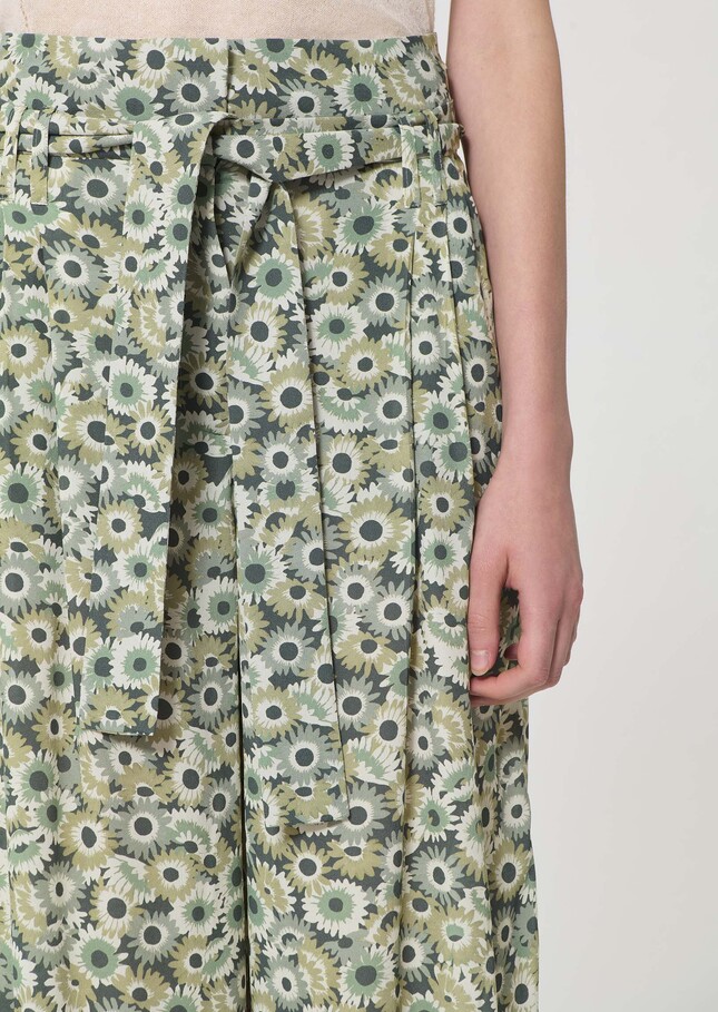 Pia Pants green floral print Vert anglais TARA JARMON CH