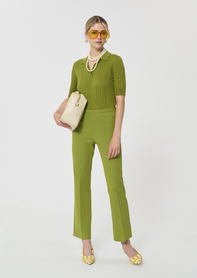 Paulin Trousers green double canvas Pomme TARA JARMON CH