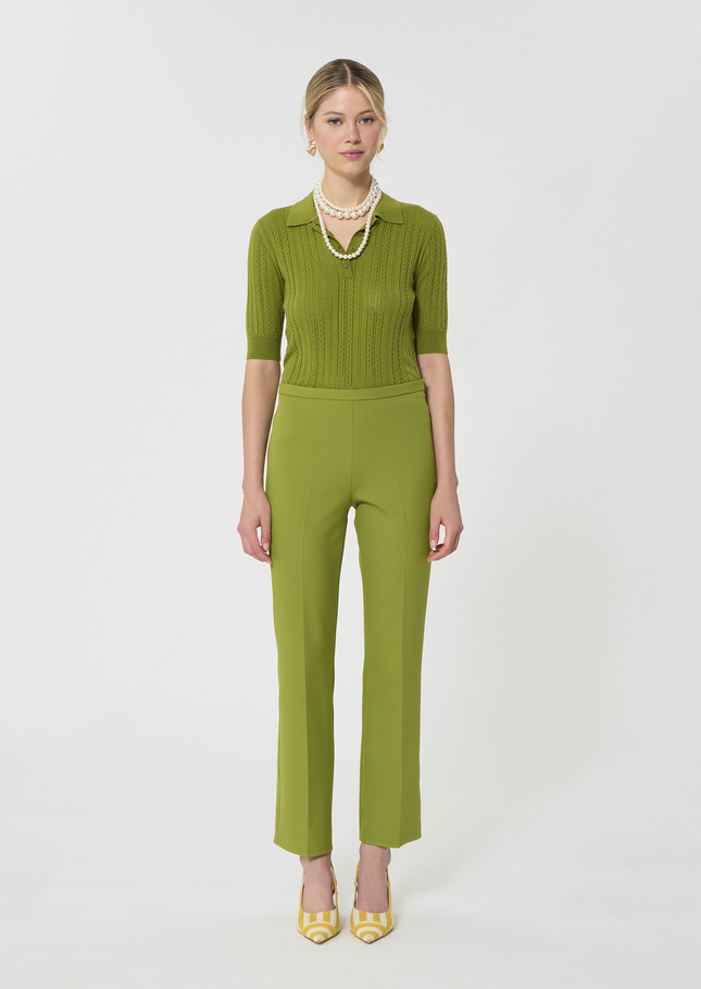 Paulin Trousers green double canvas Pomme TARA JARMON CH