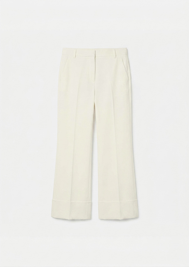 Pierre Pants ecru in powder grain canvas Off-white TARA JARMON CH