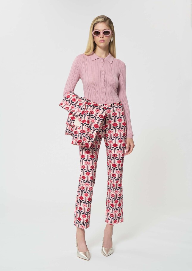 Paco sweater pale pink silky cotton Blush TARA JARMON CH