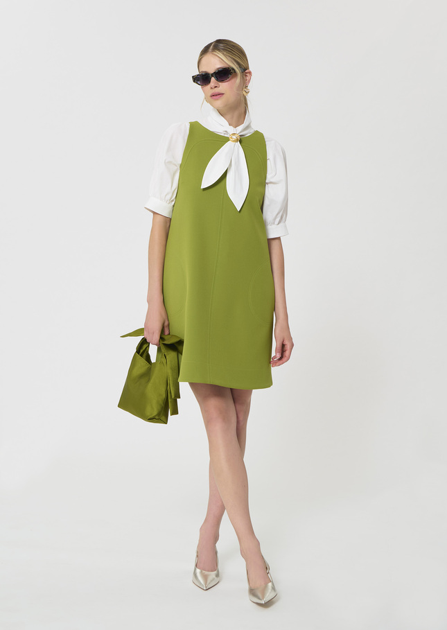 Rodney Dress green double canvas Pomme TARA JARMON CH