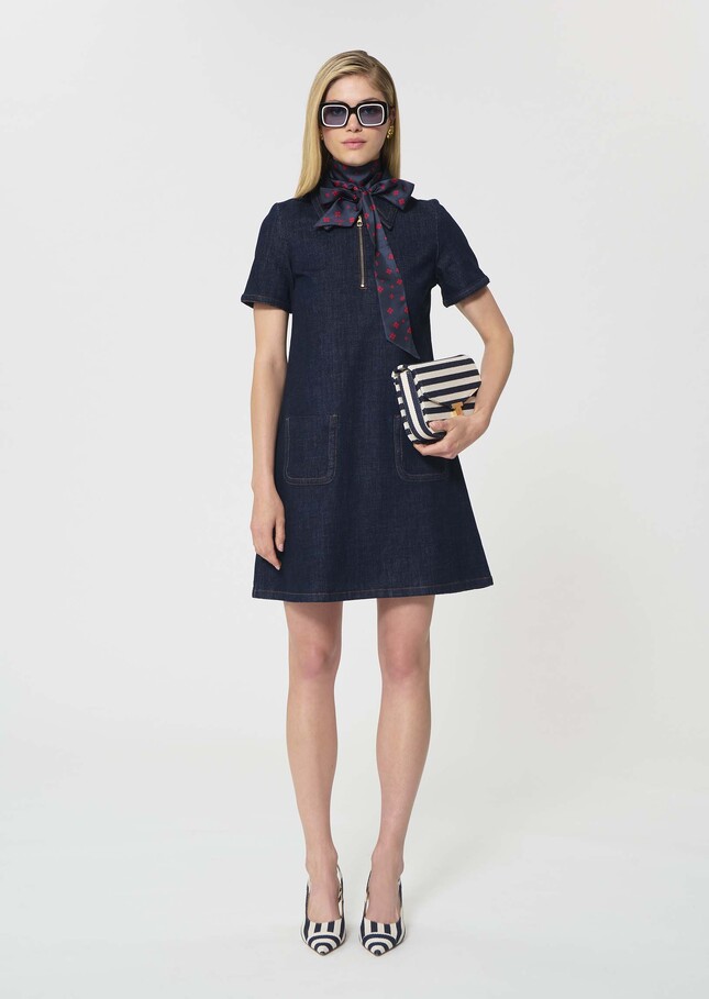 Rubina Dress raw denim Brut TARA JARMON CH