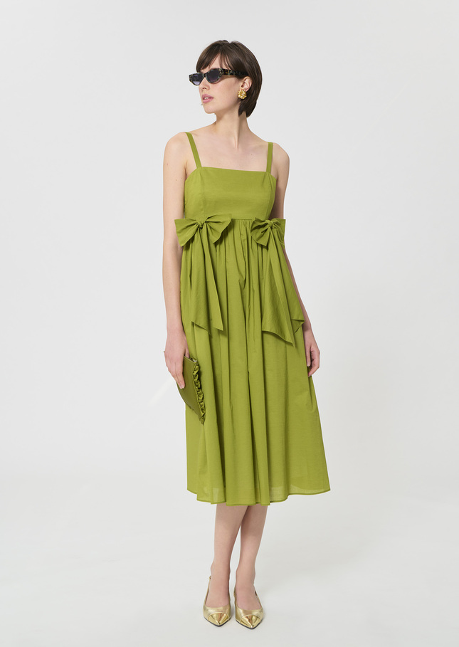 Renée Dress green cotton voile Pomme TARA JARMON CH