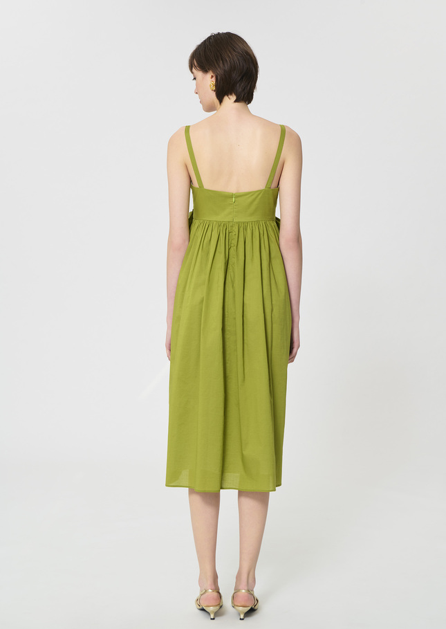 Renée Dress green cotton voile Pomme TARA JARMON CH