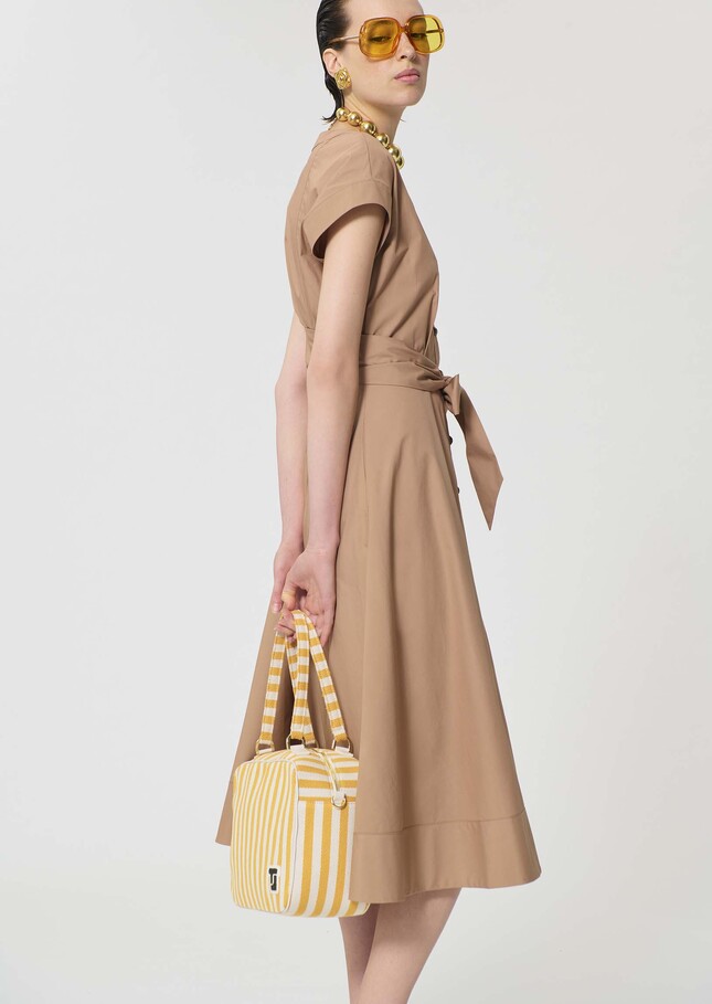 Rosia dress beige poplin Miel TARA JARMON CH