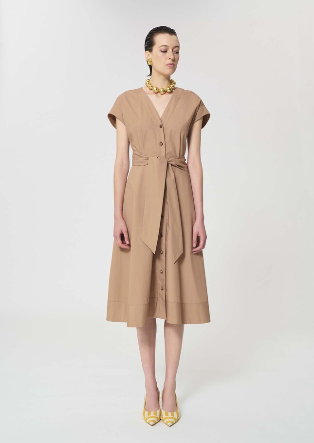 Rosia dress beige poplin Miel TARA JARMON CH