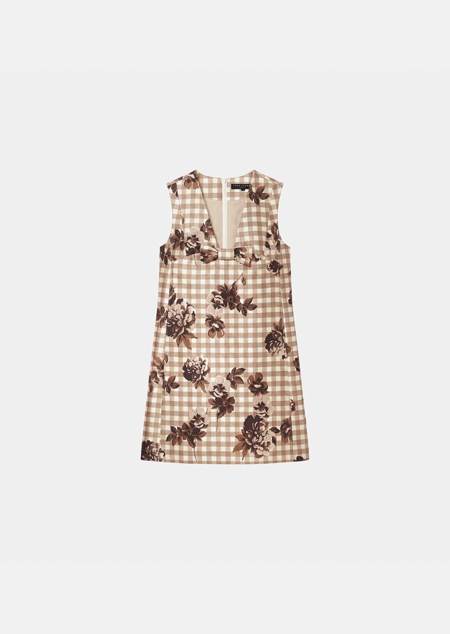 Rusane Dress beige gingham print Beige TARA JARMON CH